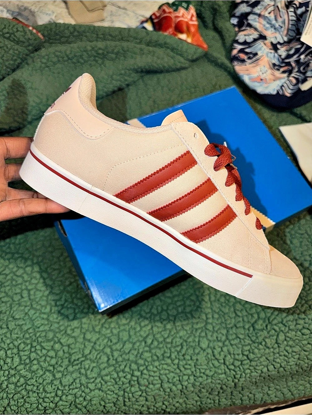 * NEVER WORN * adidas Campus Vulc Women's Sneakers White & Red US 81⁄2 NWT